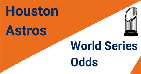 houston astros world series odds